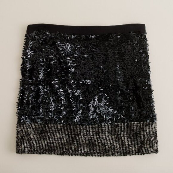 New! J. Crew Sequin Tweed Sonnet Mini Skirt 4 - Picture 2 of 7